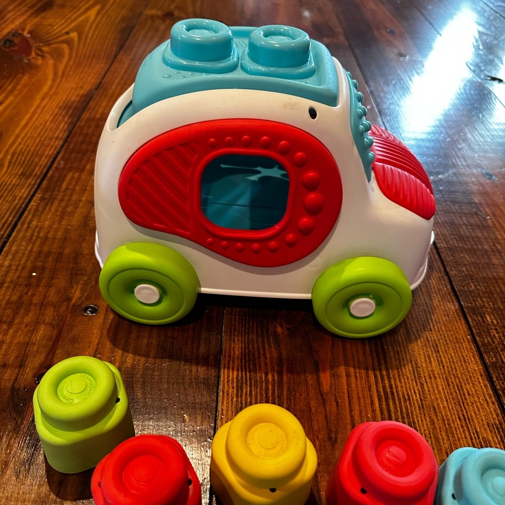 Vibrant Building Blocks Set with Wheels